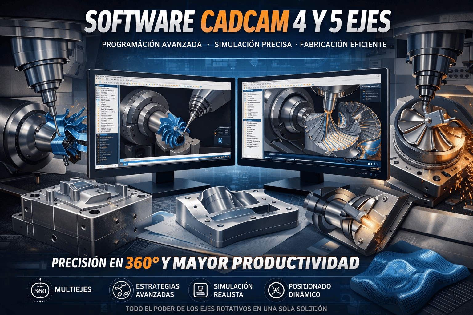 Software CADCAM 4 y 5 ejes