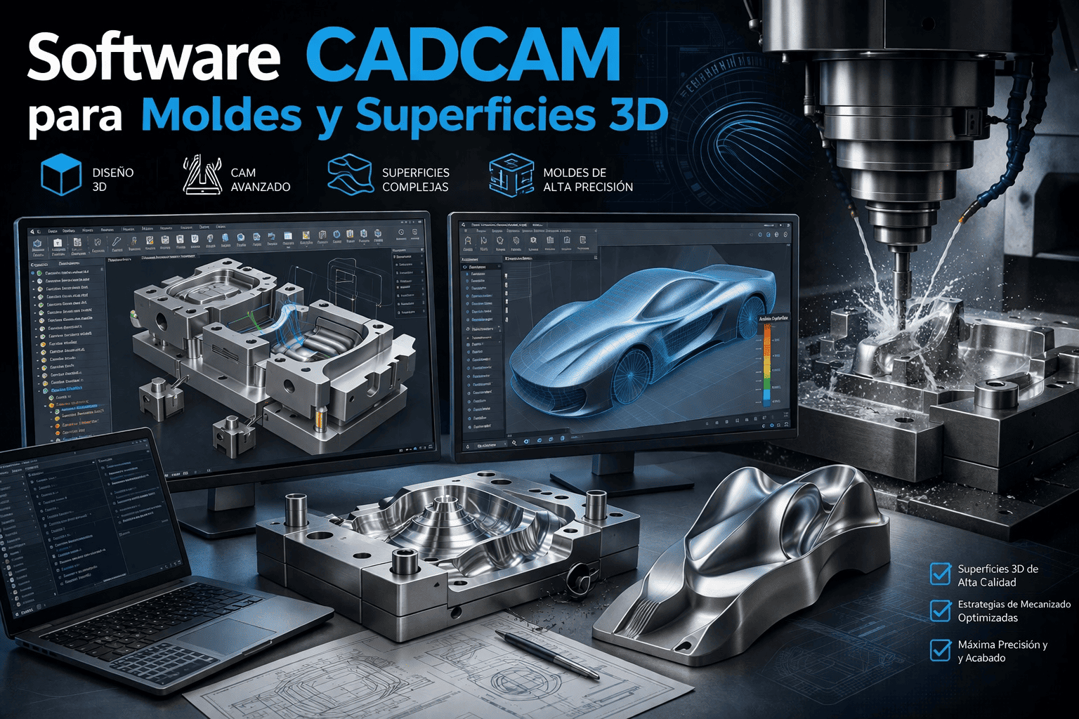 Software CADCAM para moldes y superficies 3D